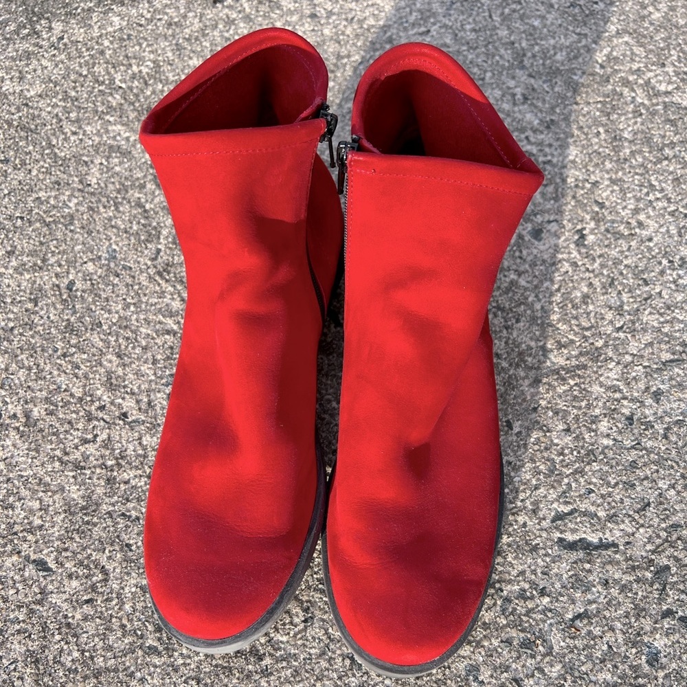 Arche Red Suede Booties​
